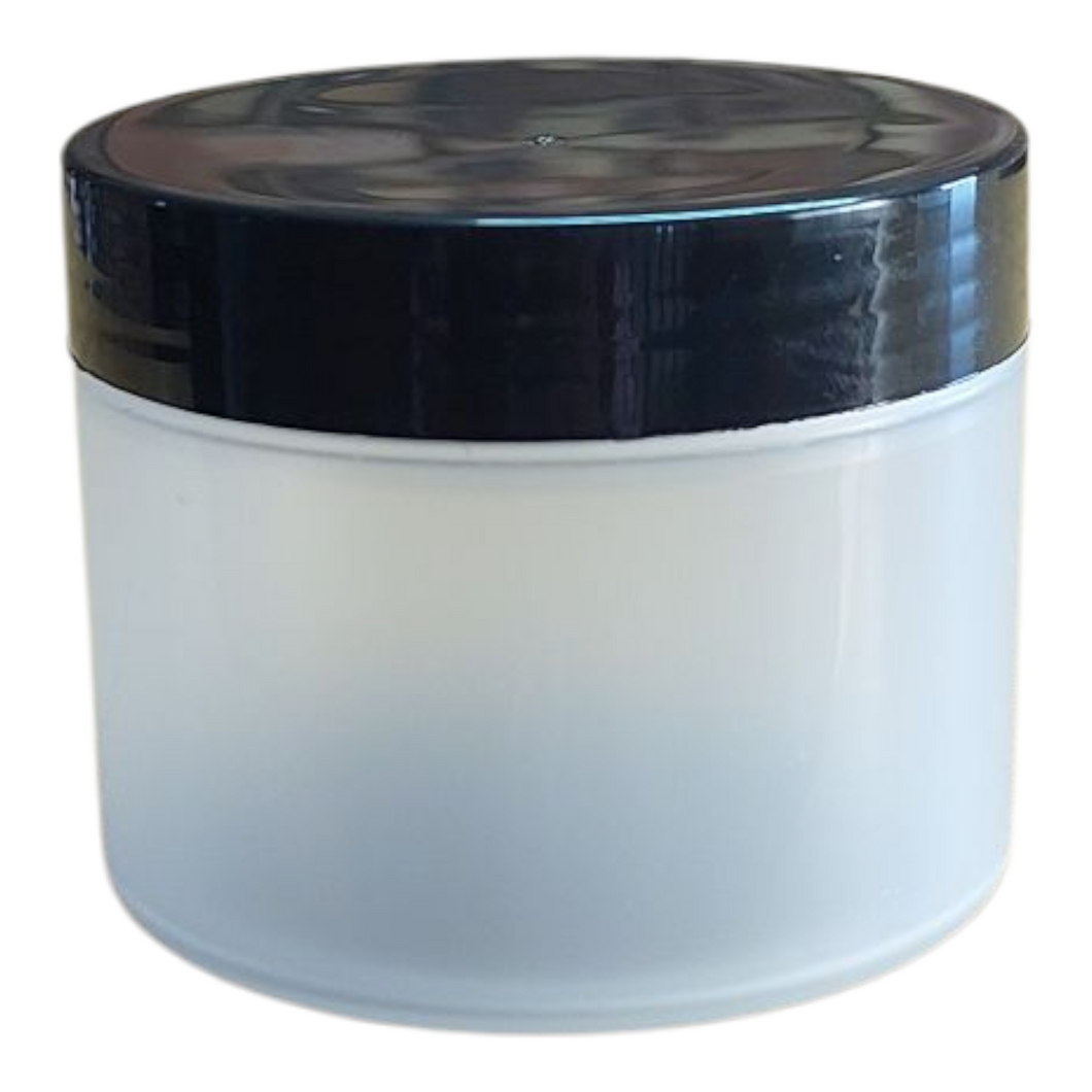 50g natural cosmetic jar with black lid
