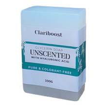 Load image into Gallery viewer, Clariboost unscented hyaluronic acid glycerin soap-100g

