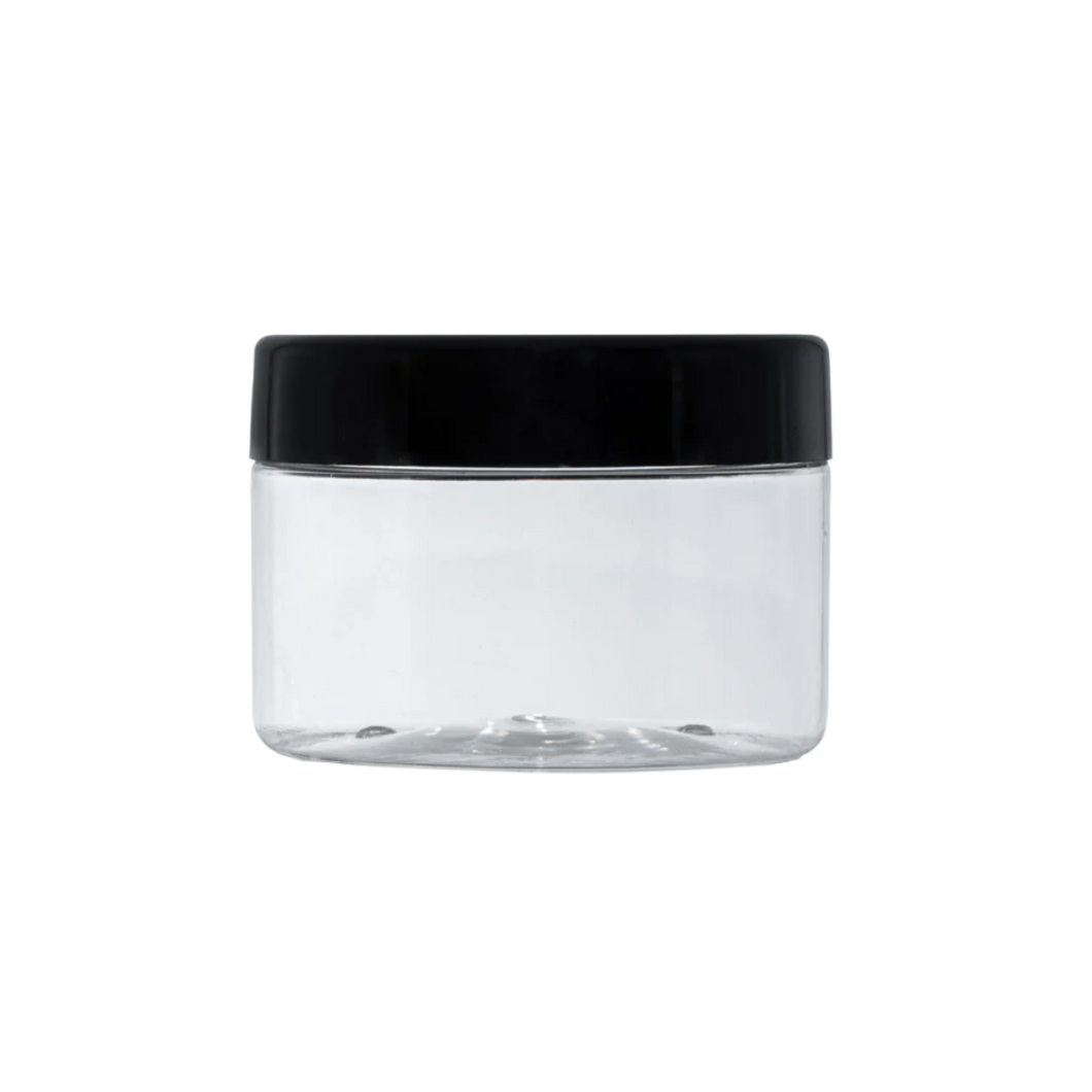 250g pet jar with black lid